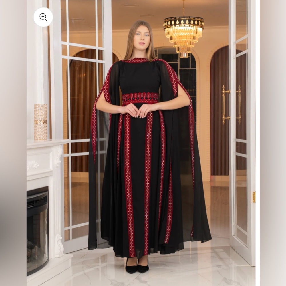 2 Piece Modern Tatreez Embroidered Elegance Thobe